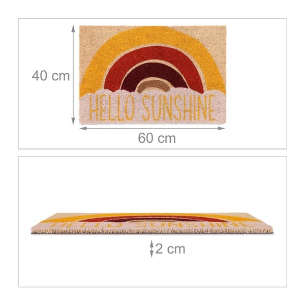 Dørmatte i kokos "Hello Sunshine