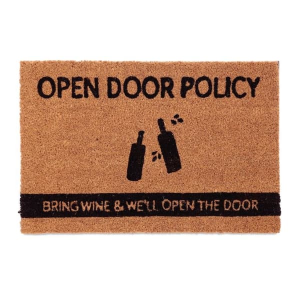 Dørmatte i kokos "BRING WINE
