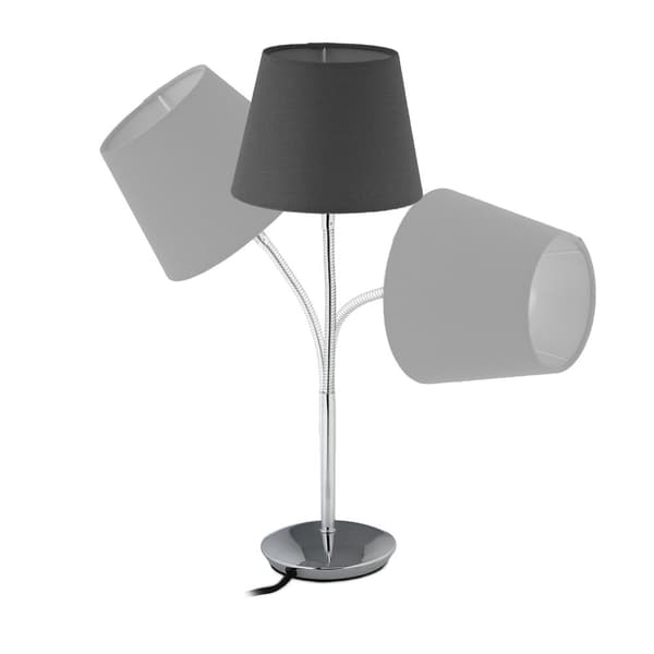 Fleksibel bordlampe med stofskærm