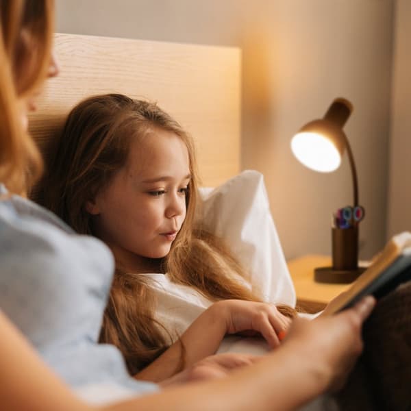 Skrivebordslampe med penneholder