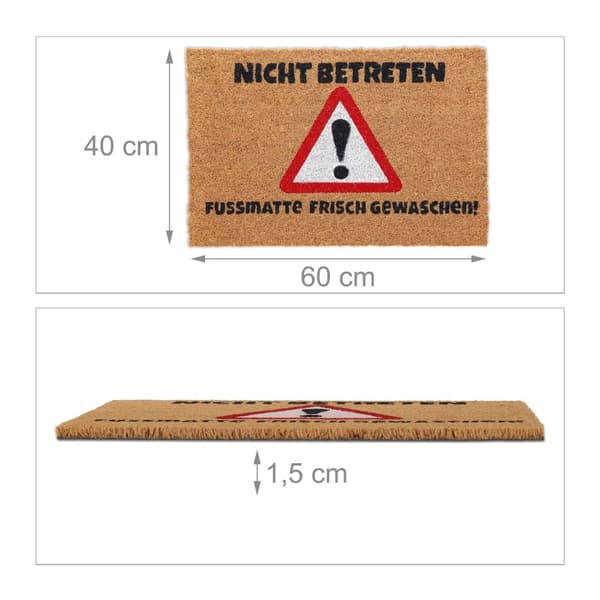 Dørmatte i kokos "Ikke gå inn."