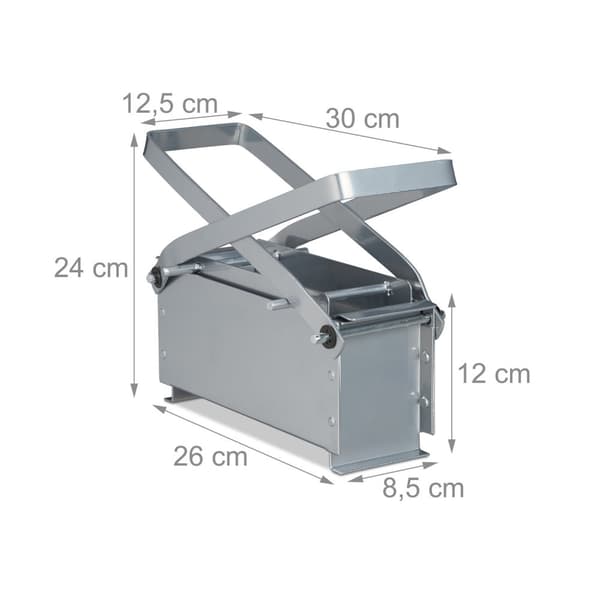 Brikettpresse for sølvfarget papir