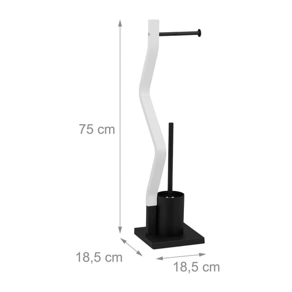 WC stol sort/hvid