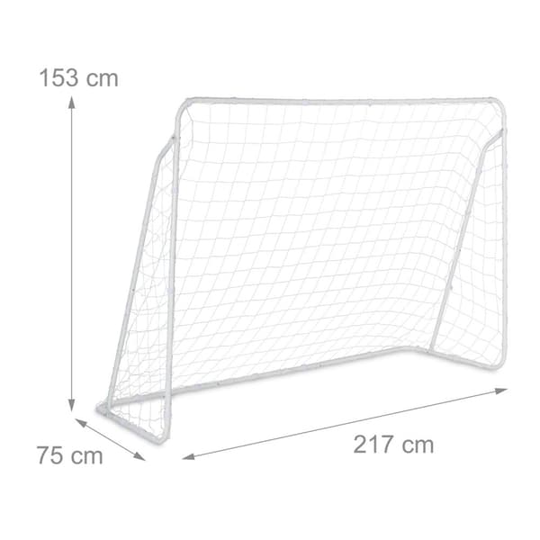 Fodboldmål i hvidt stål