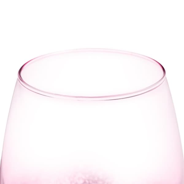 Vinglas utan stjälk set om 2 rosa