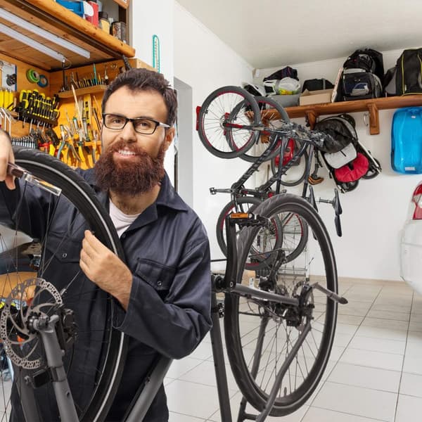 Rødt cykelvægbeslag sæt med 2 stk