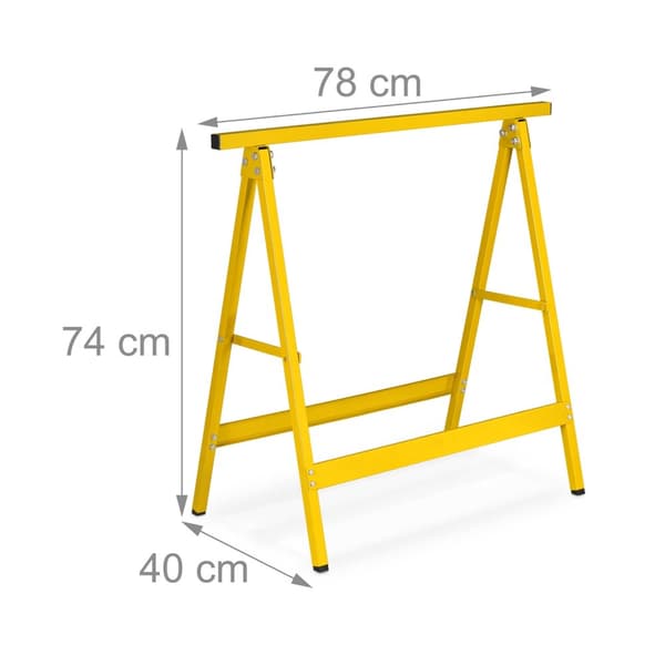 Arbejdsstandere, 2 stk, gul