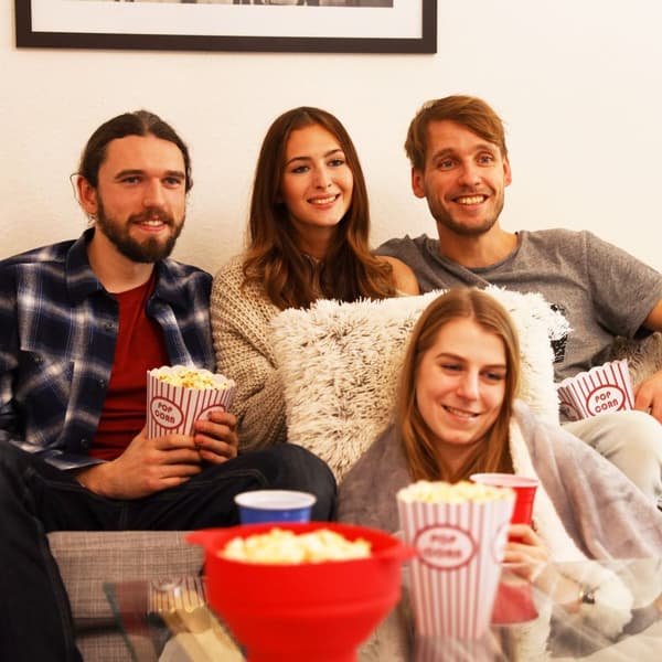Popcornposer, 72 stk, rød/hvit