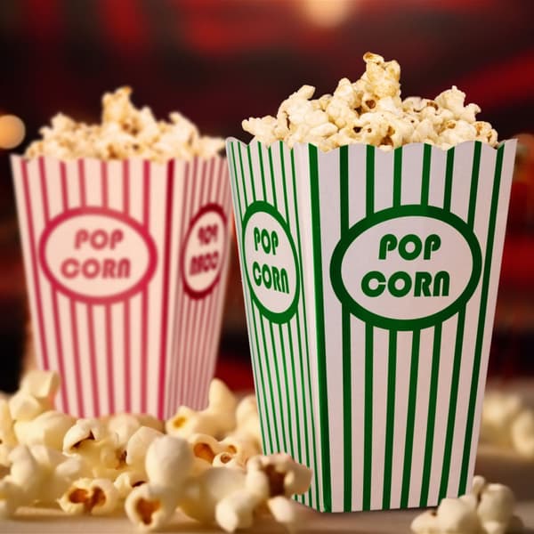 Popcorn-pussit, 50 kpl, 5 väriä