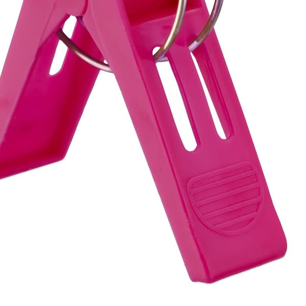 sæt med 16 strandhåndklædeclips i blå/pink