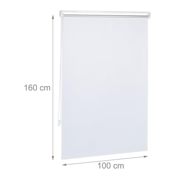 Vit termisk rullgardin 160 cm lång