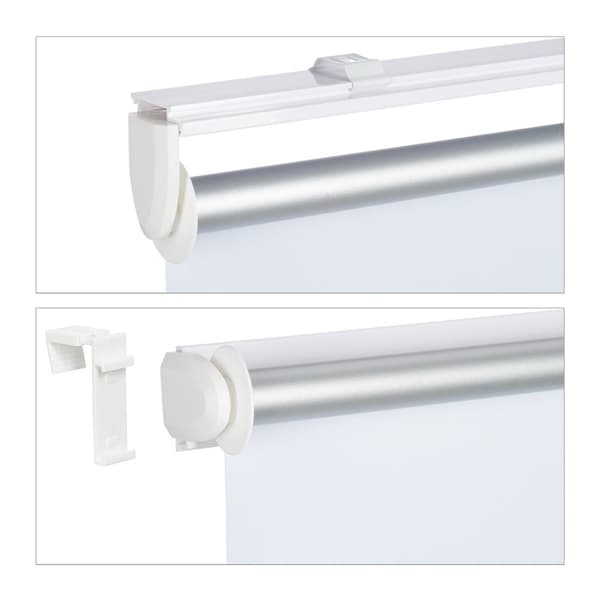Hvidt termisk rullegardin 160 cm langt