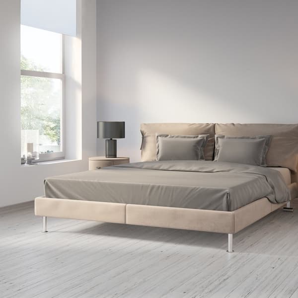 Hvidt termisk rullegardin 160 cm langt