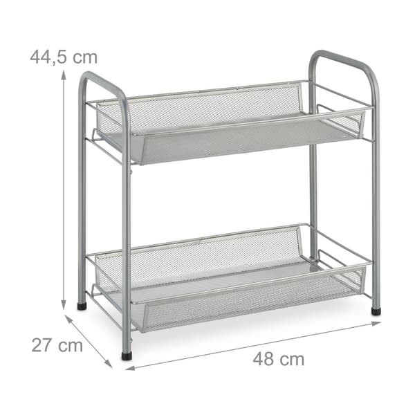 Krydderihylde med 2 metalhylder