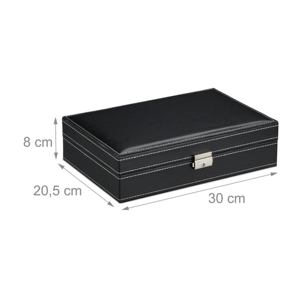 Svart klockbox för 8 klockor