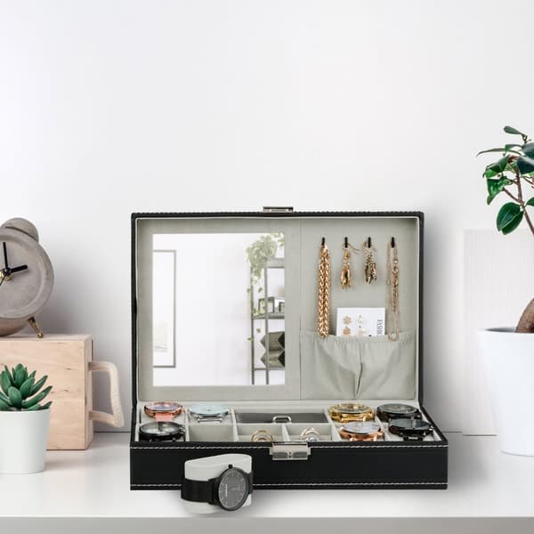 Svart klockbox för 8 klockor