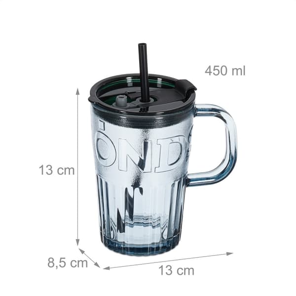 Sæt med 2 drikkeglas med hank