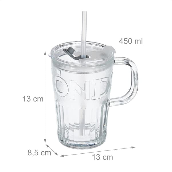 Sæt med 10 drikkeglas med håndtag