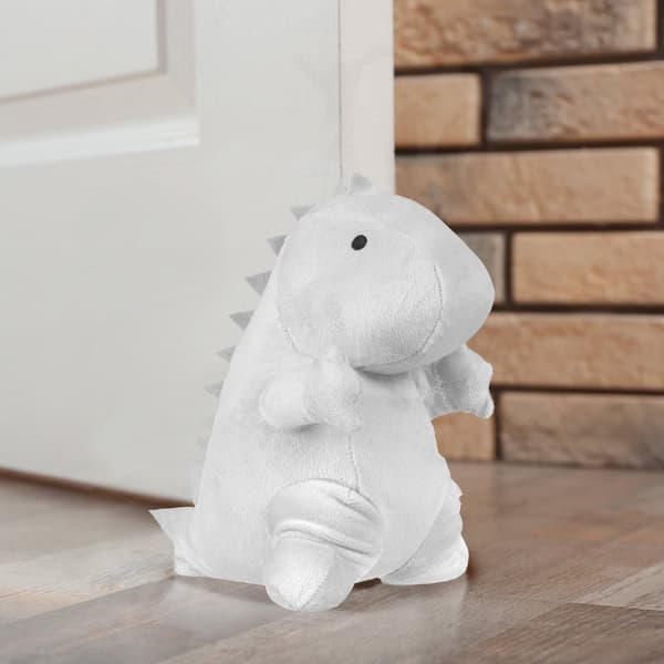 Hvit dørstopper Dino