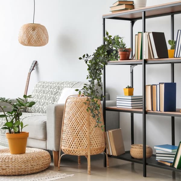 Sett med 2 kunstige hengende planter