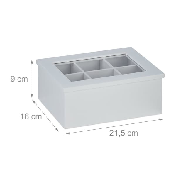 Valkoinen teepussi 6 osastolla