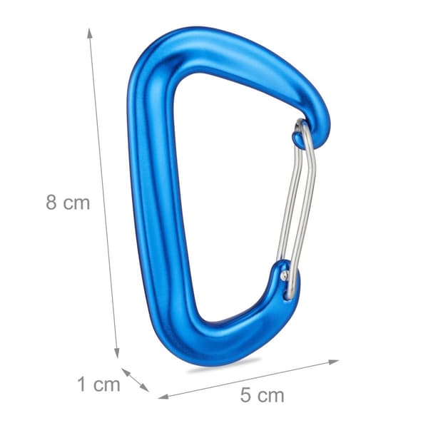 Aluminiumskarabin, sett med 4 stk
