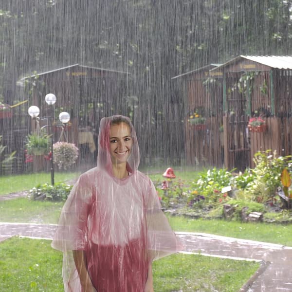 Kertakäyttöinen sadeponcho, 20 kpl