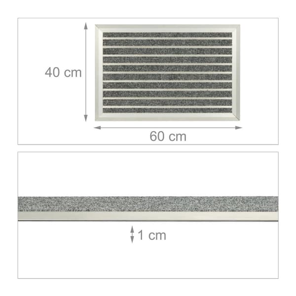 Dørmatte i aluminium