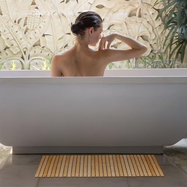 Badematte i bambus 80x50 cm