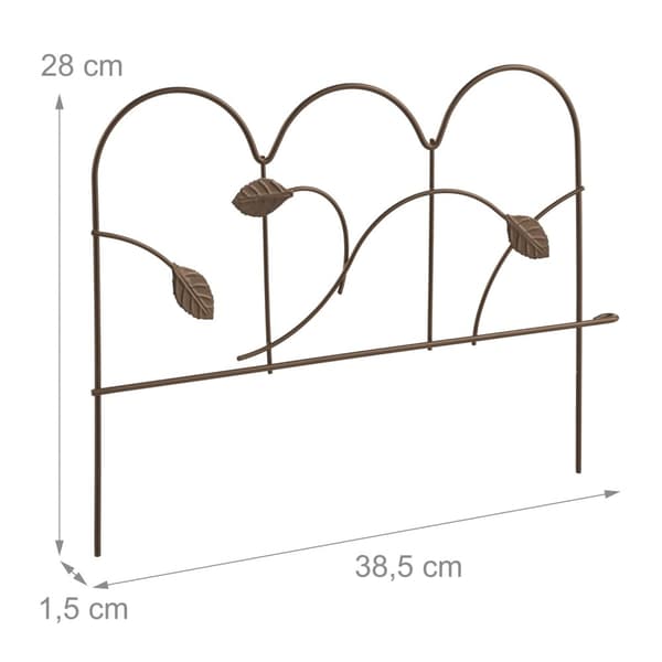 Sengekanter i metall, 4 stk