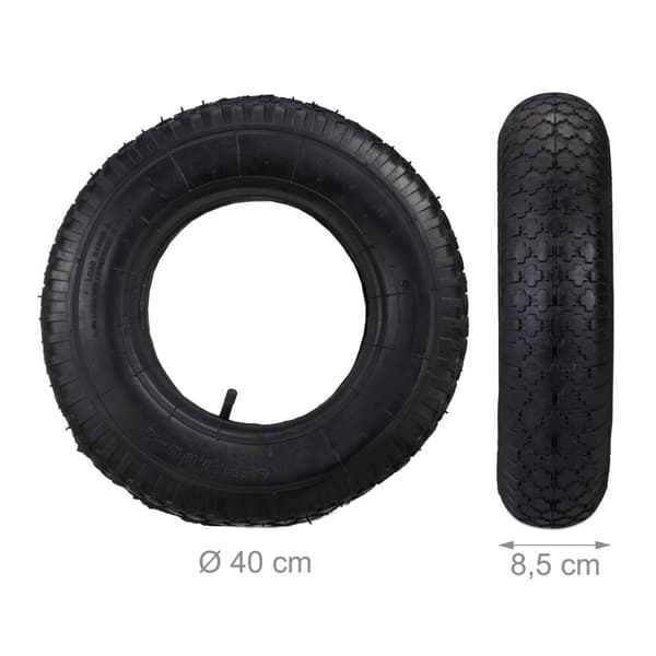 2x renkaat 4.00-8 sisäkummalla käsin pidettävälle kuorma-autolle