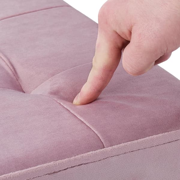 Taburet i pink fløjl