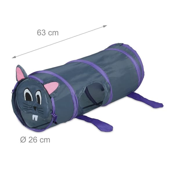Pop-up kattetunnel med musedesign