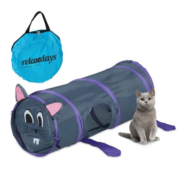Pop-up kattetunnel med musedesign