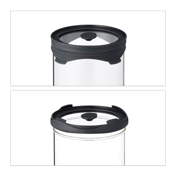 Opbevaringsglas med låg sæt af 3