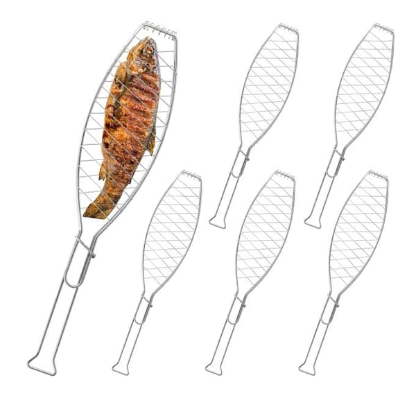 Fiskestek grill sett med 6 stk