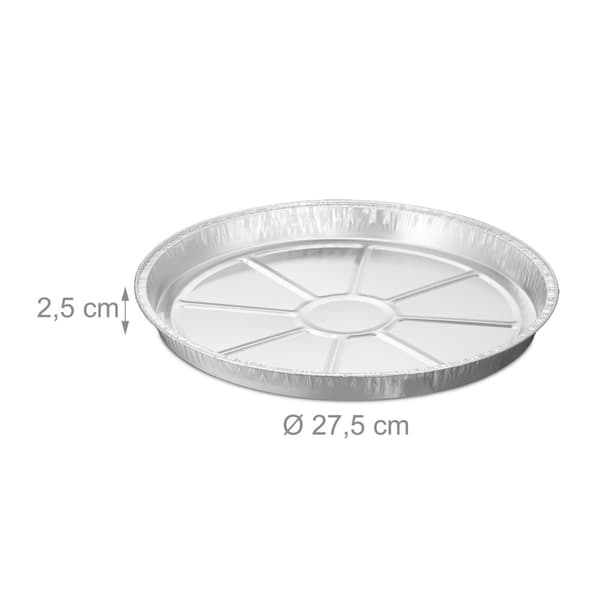 Runde aluminiumsbrett i sett à 100 stk