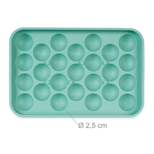 Rund isbitform i silikon, set om 4