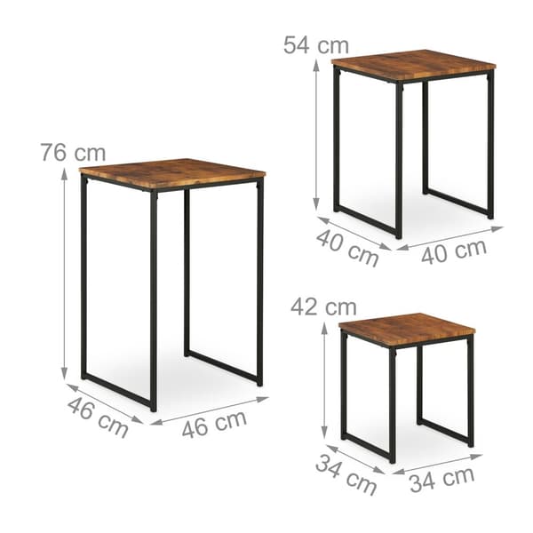 Sidebord sett med 3 stk