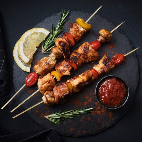 Kebabspyd i bambus, sett med 500 stk