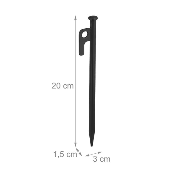Rockpinnar svart set om 12 st
