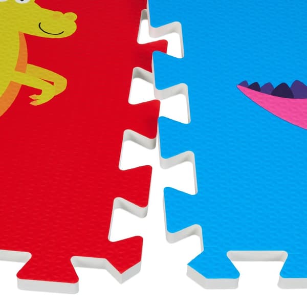 Värikäs palapelimatto dinosaurus