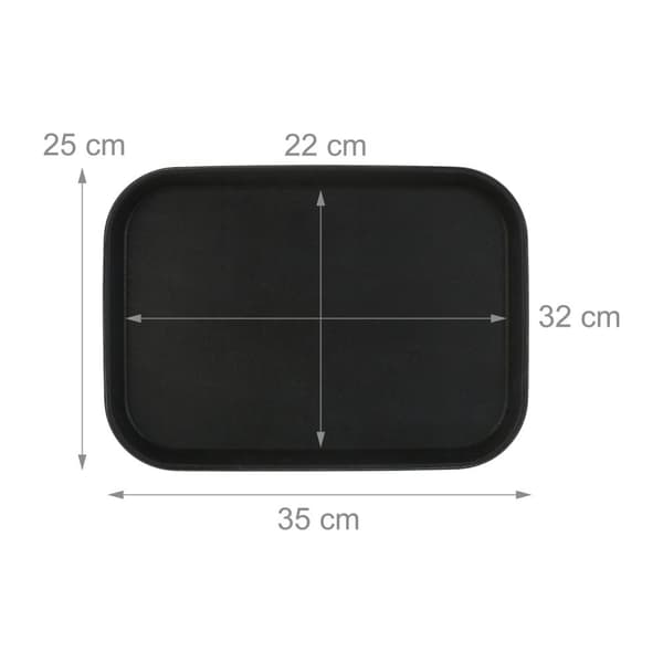 set med 5 serveringsbrickor 35 x 25 cm
