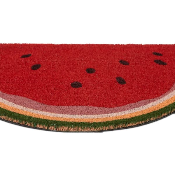 Halvrund dørmatte vannmelon