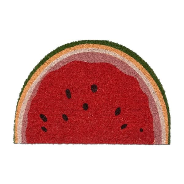 Halvrund dørmatte vannmelon