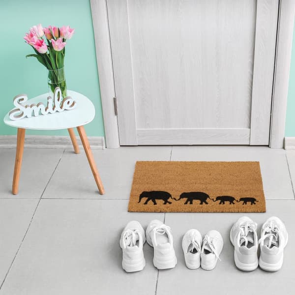 Dørmatte i kokos Elephants