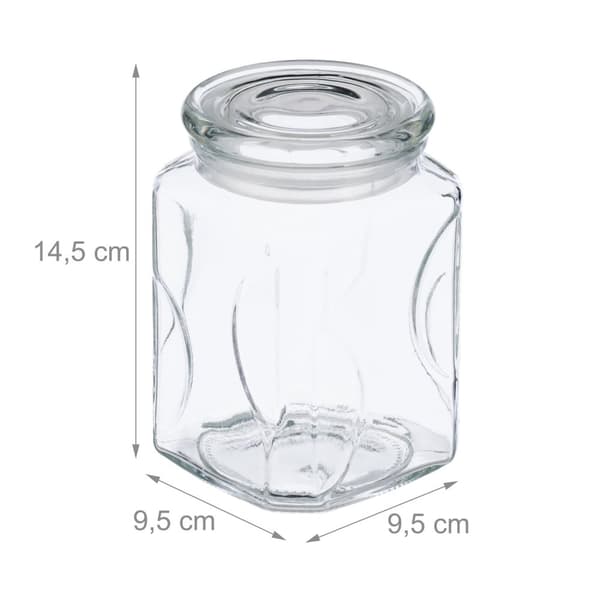 set med 8 förvaringsburkar med lock 750 ml