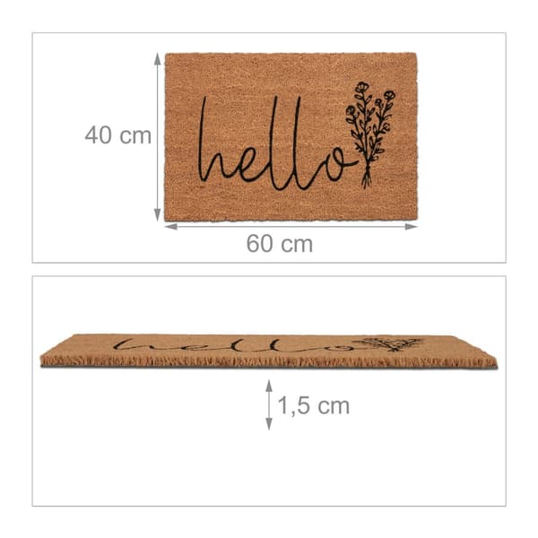 Dørmatte "Hello" i kokos