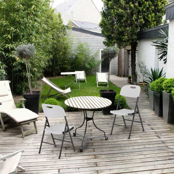 Sammenleggbar stol for hagen i sett med 2 stk