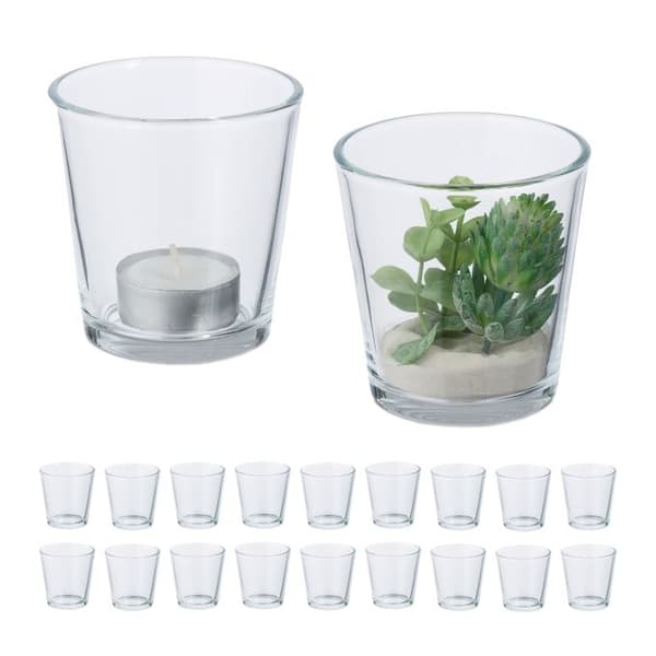 Värmeljusglas set om 20 st